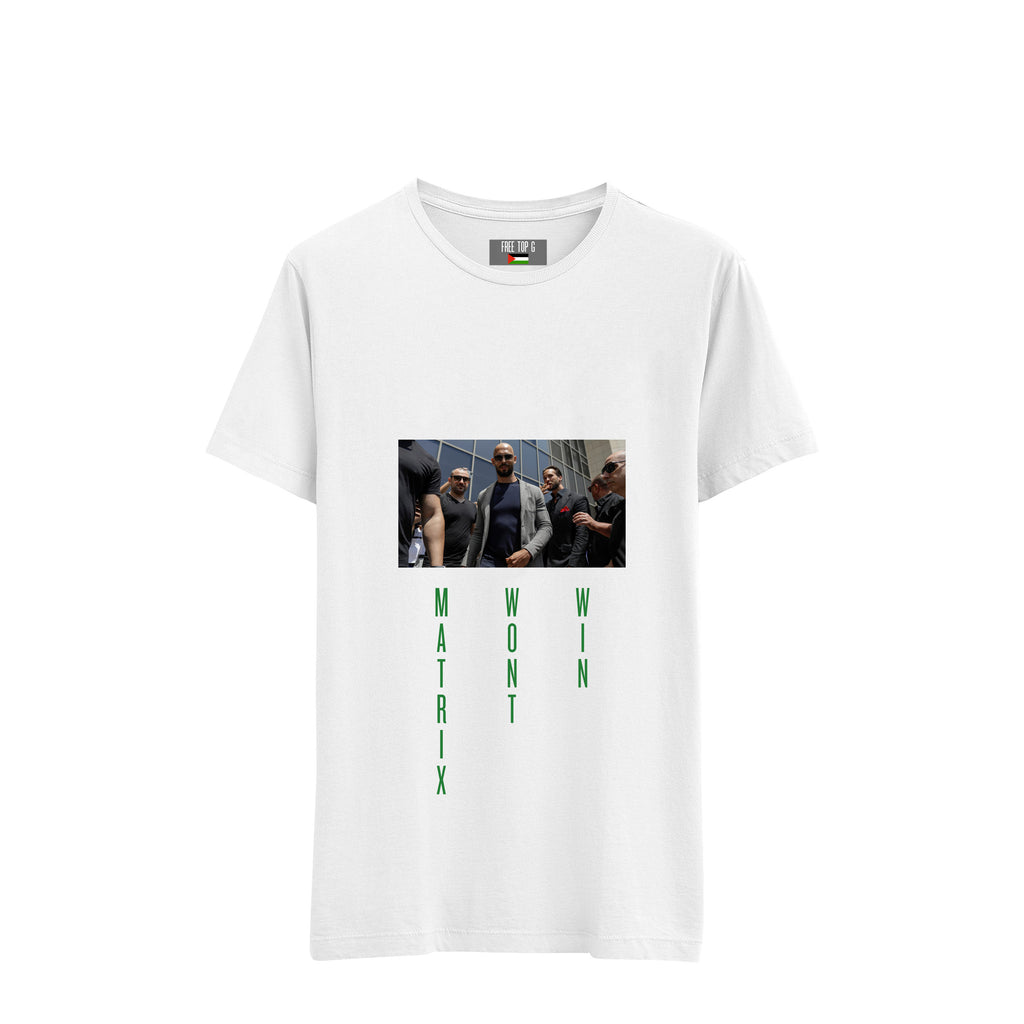 'MATRIX WON'T WIN' T-SHIRT WHITE