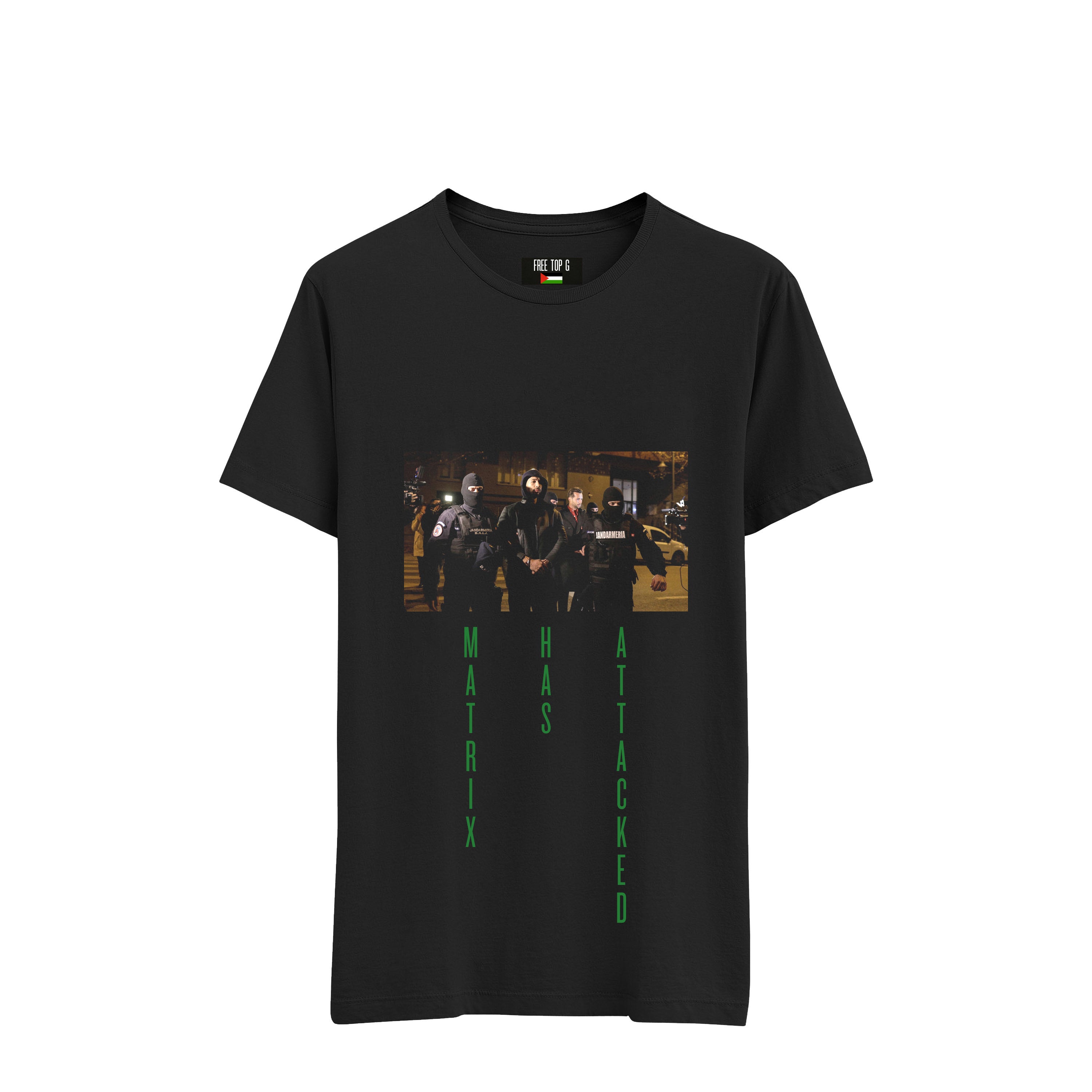 'MATRIX HAS ATTACKED' T-SHIRT BLACK - DREAMWEAR