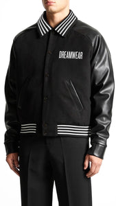 DREAM LEATHER BOMBER JACKET 'BLACK'