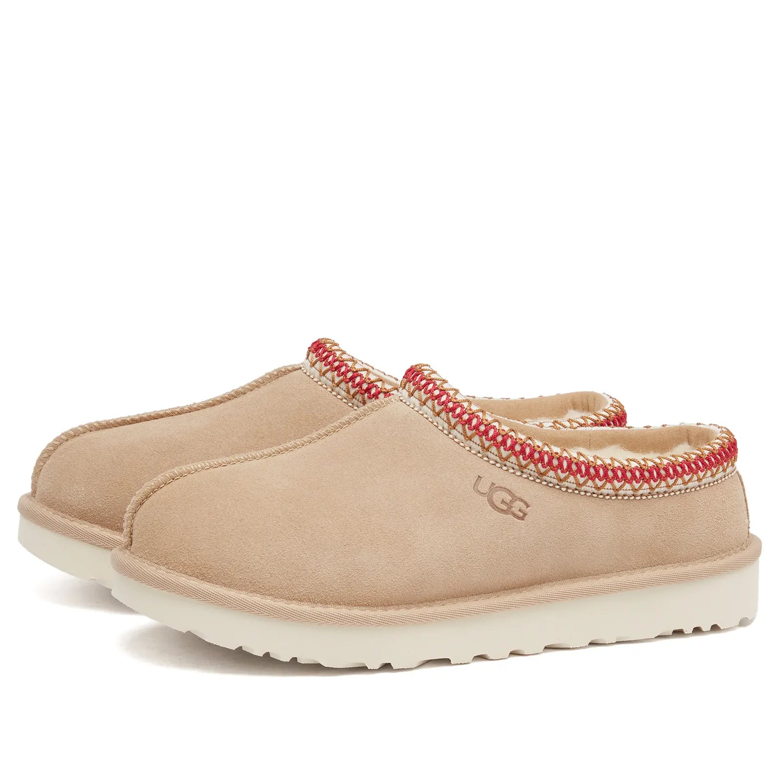 UGG Tasman Slipper - Sand & dark cherry