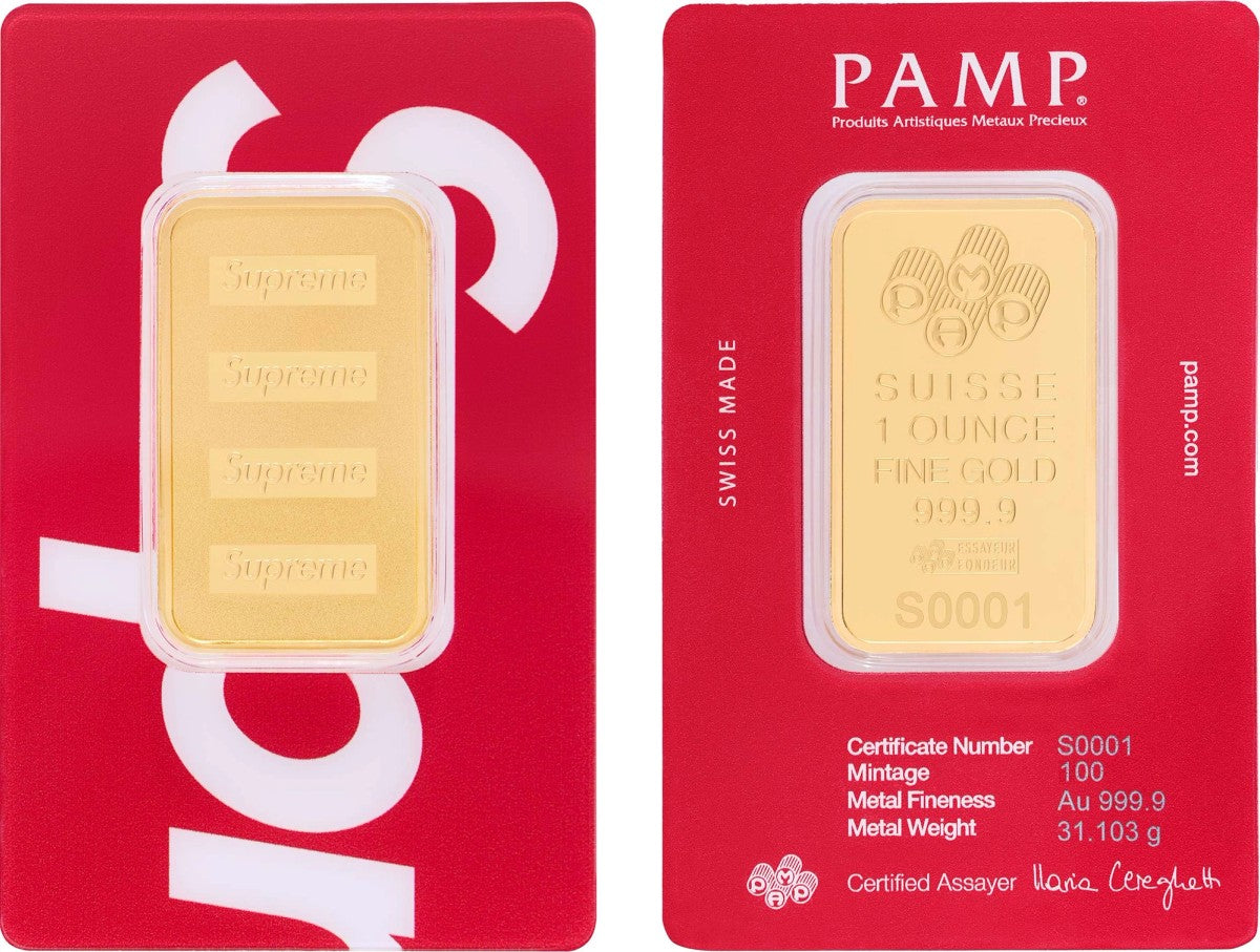 Supreme PAMP Suisse 1g Gold Bar – DREAMWEAR