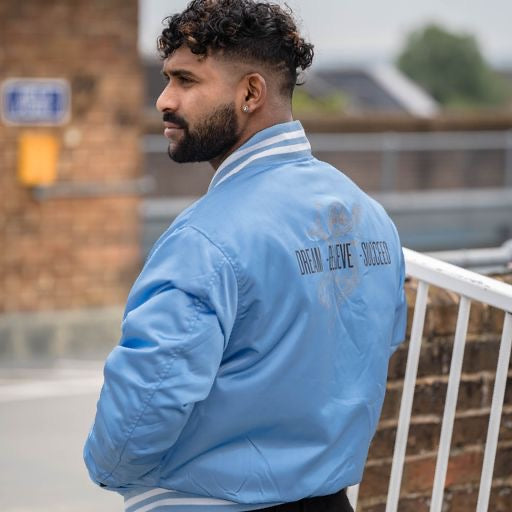VARSITY JACKET SKY BLUE - DREAMWEAR