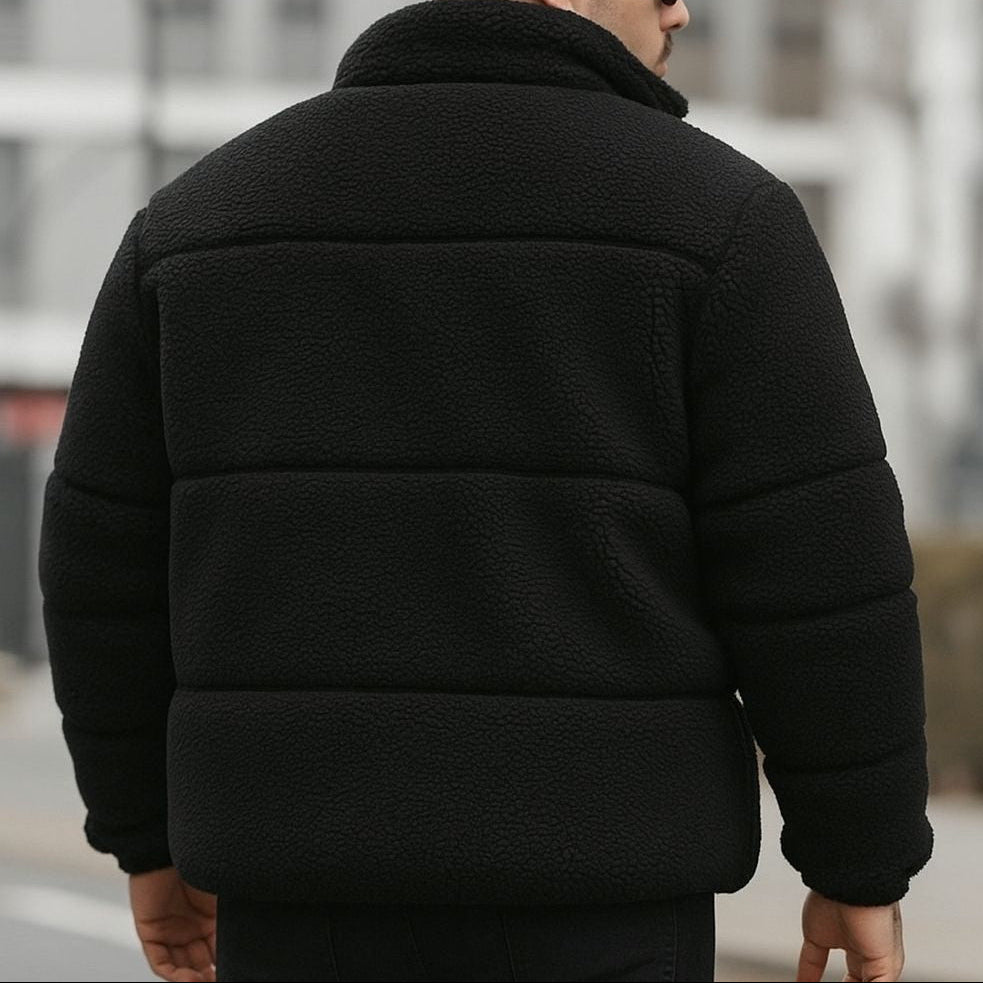 DREAMWEAR Black Sherpa Jacket – Warm Fleece Winter Jacket
