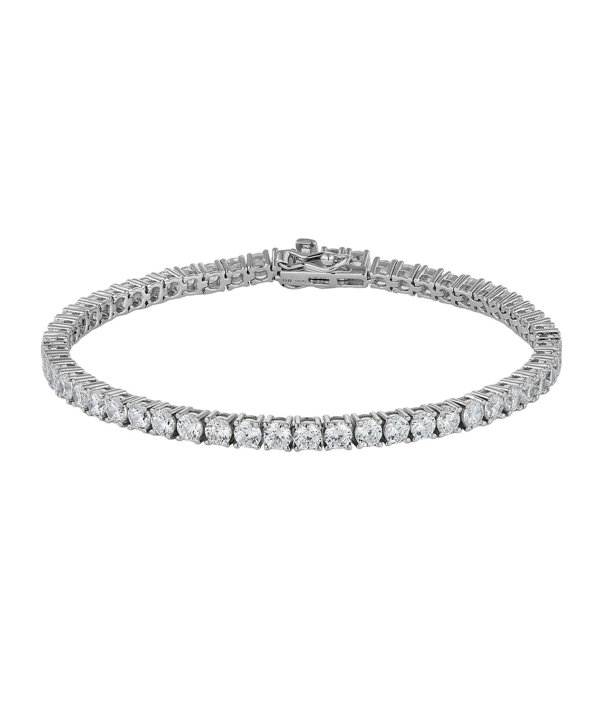 3mm tennis silver bracelet unisex