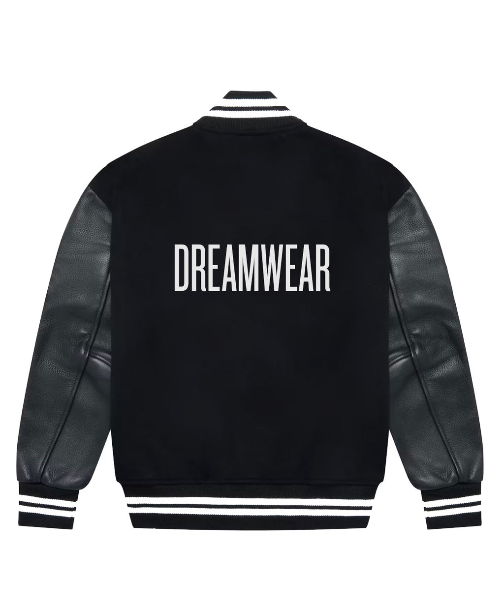 Black Leather Bomber Jacket – Classic Zip-Up Outerwear