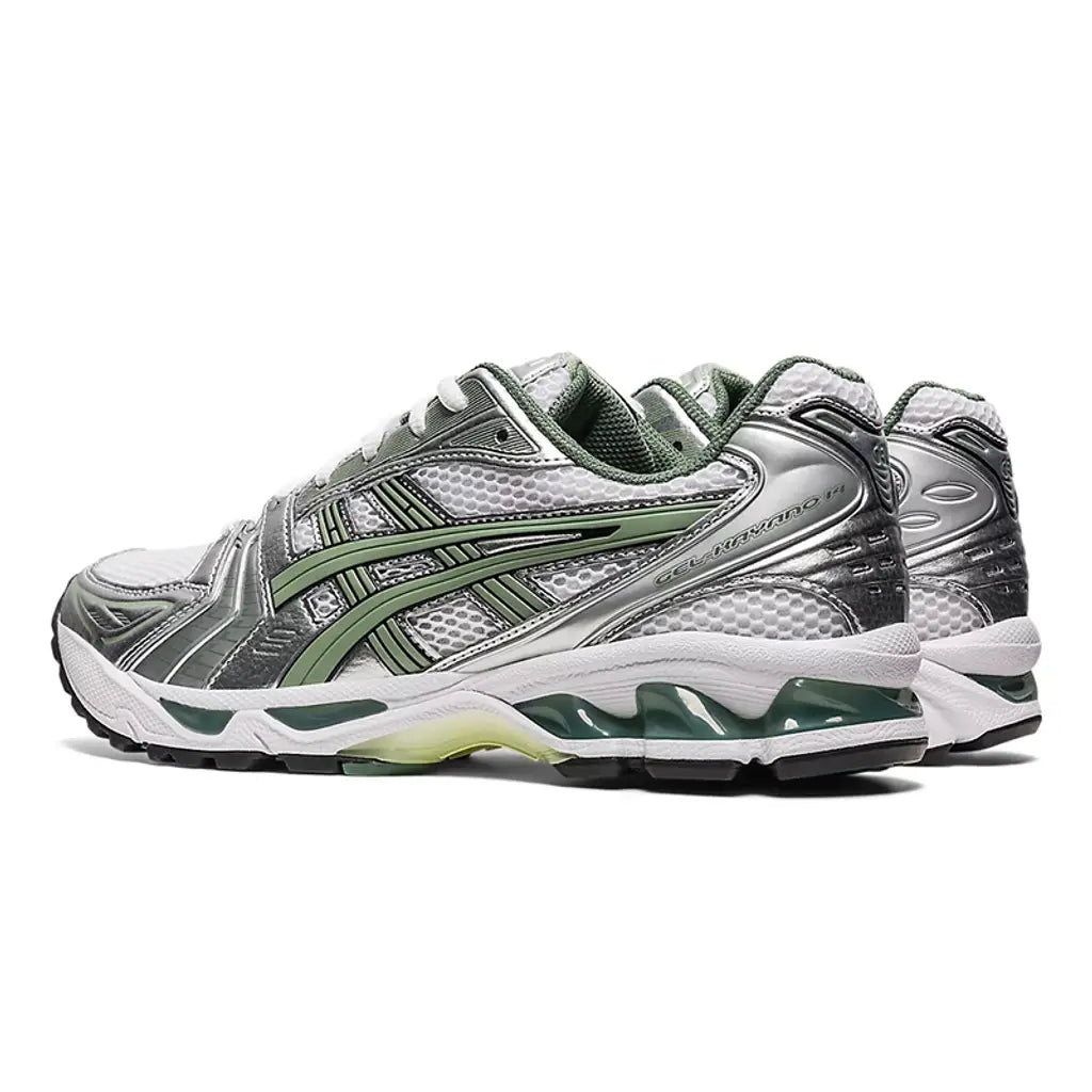 ASICS GEL-KAYANO 14 White Silver - Green Metallic