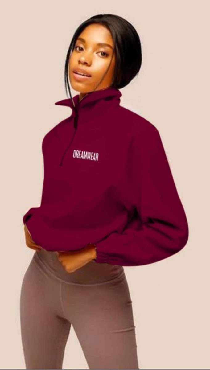 DREAMWEAR CROPPED TOP 'BURGUNDY' WMNS - DREAMWEAR