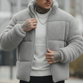 DREAMWEAR Grey Sherpa Jacket – Warm Fleece Winter Jacket - DREAMWEAR
