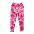 DREAMWEAR Pink Tie-Dye Joggers with laced drawcord, ribbed ankle cuffs, functional pockets, and bold 3D logo print