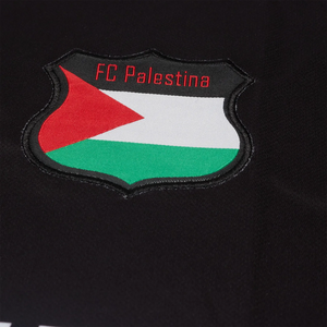 FC Palestina Palestine Red Green Stripe English Black Football T Shirt