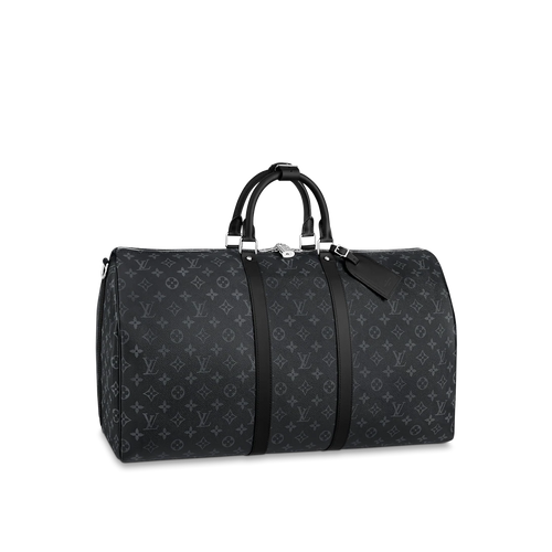 Louis Vuitton Keepall Bandoulière 55 Monogram Eclipse Bag