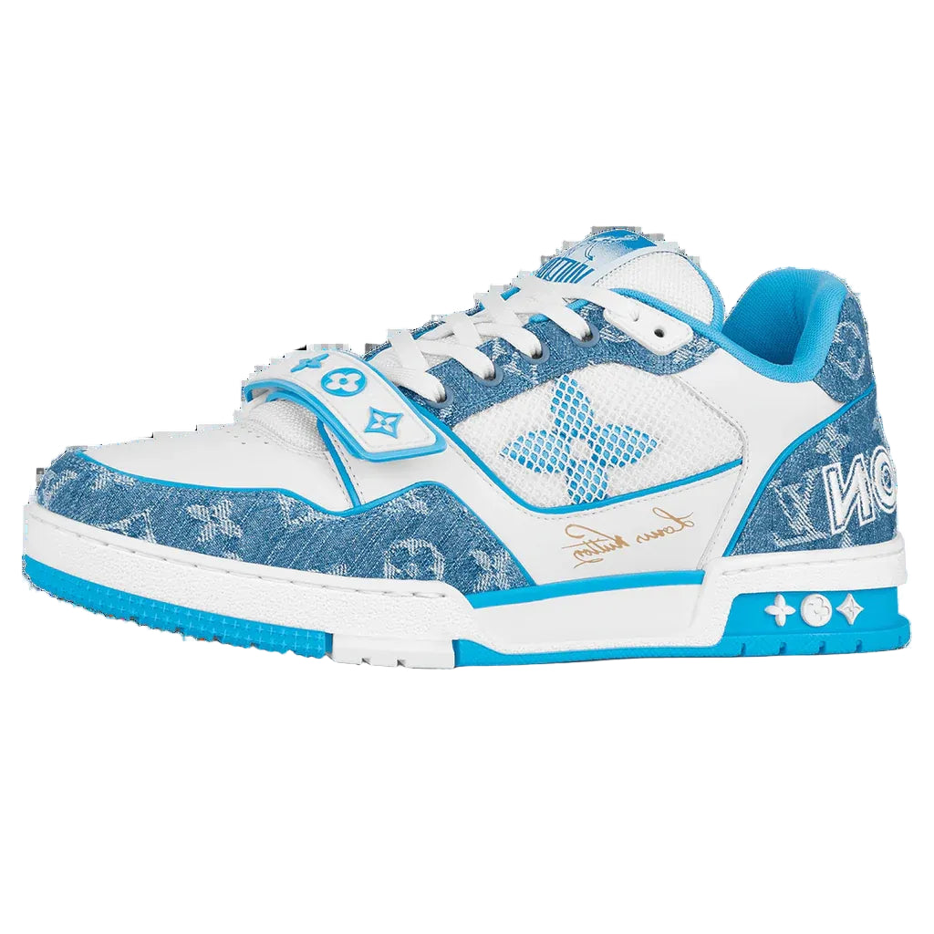 Louis Vuitton LV Straps Sneakers Low – White/Blue Monogram