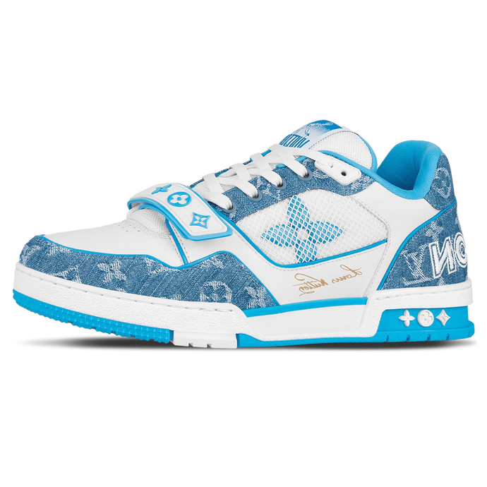 Louis Vuitton LV Straps Sneakers Low Monogram 'White Blue'