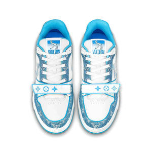 Louis Vuitton LV Straps Sneakers Low Monogram 'White Blue'