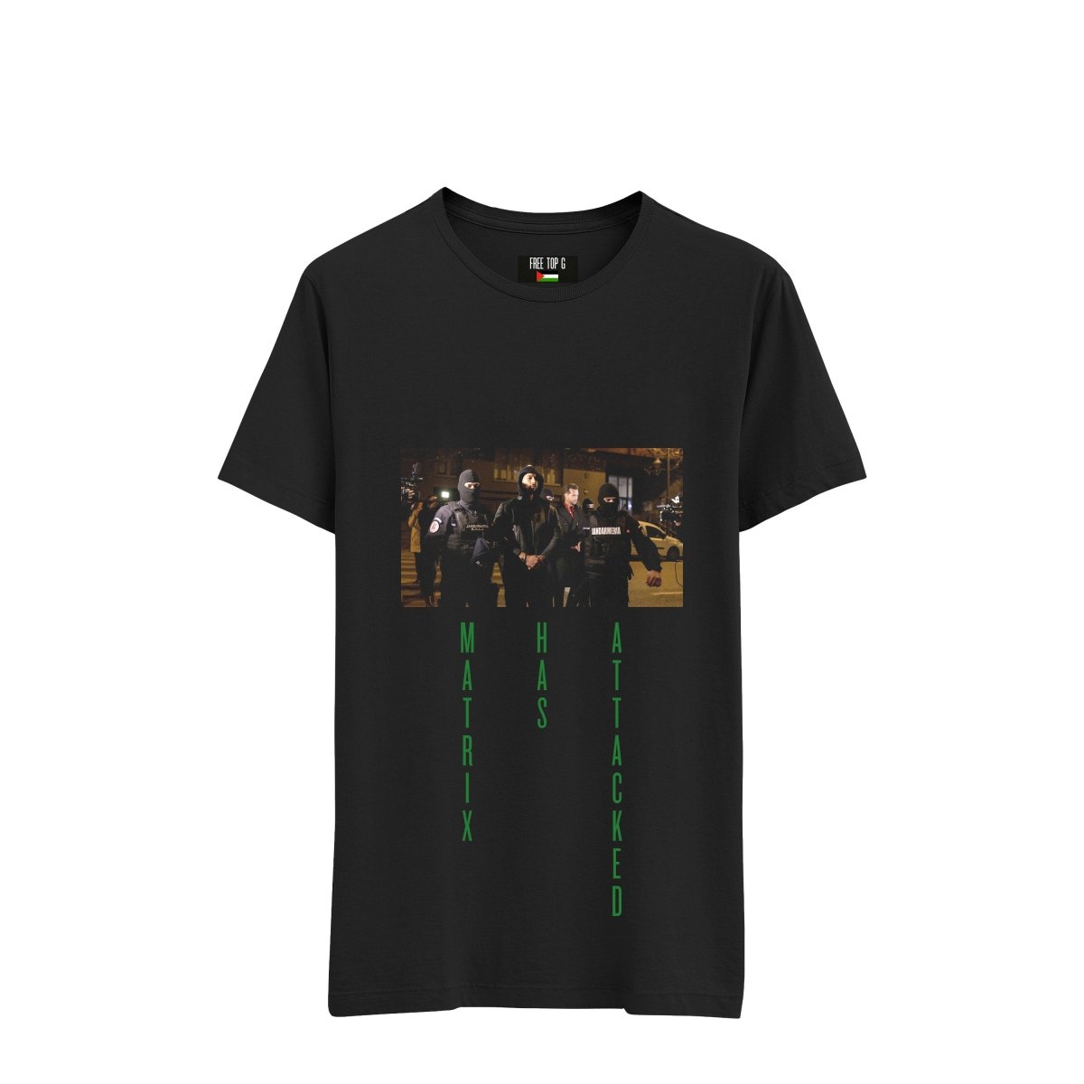 'MATRIX HAS ATTACKED' T - SHIRT BLACK - DREAMWEAR