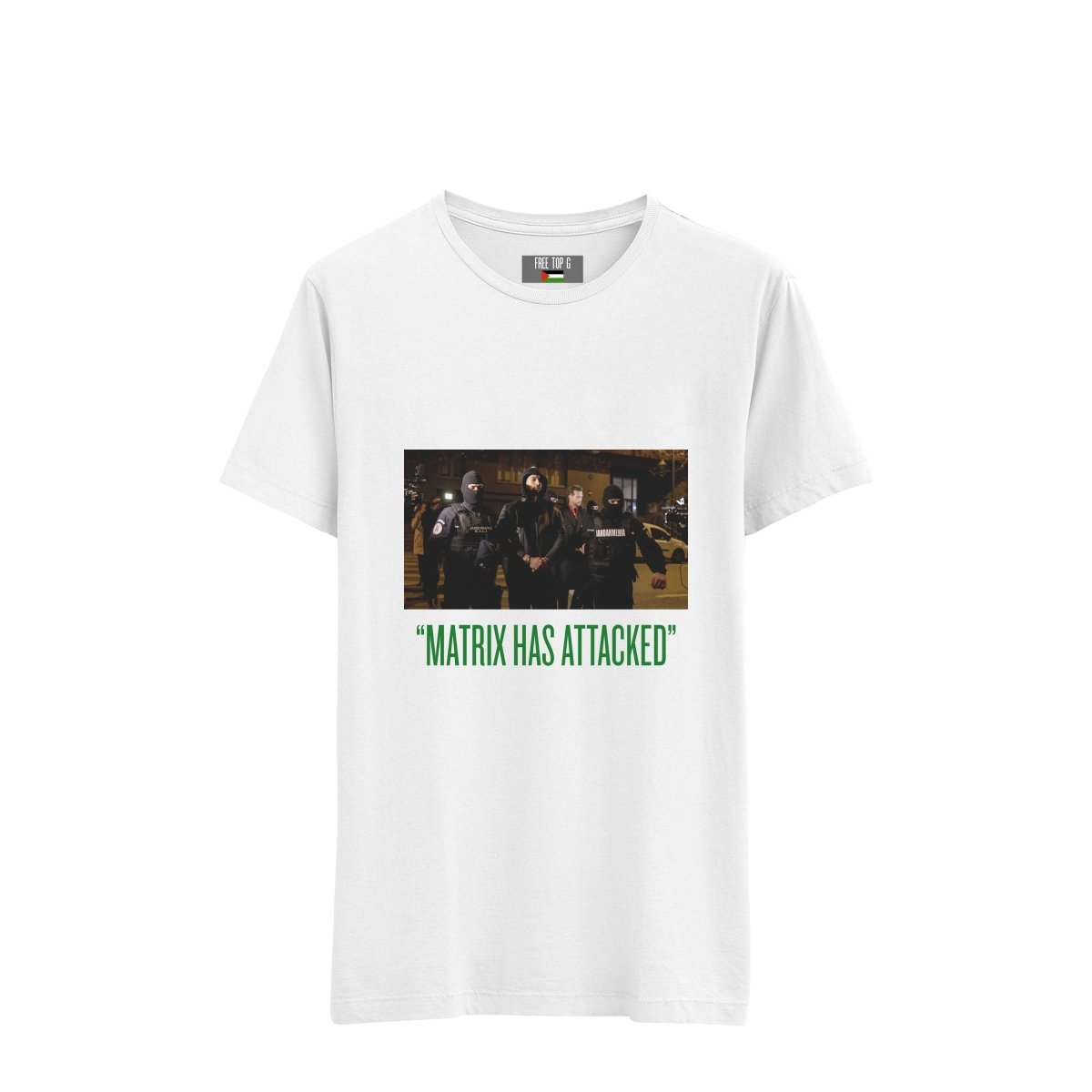 'MATRIX HAS ATTACKED' T - SHIRT WHITE - DREAMWEAR
