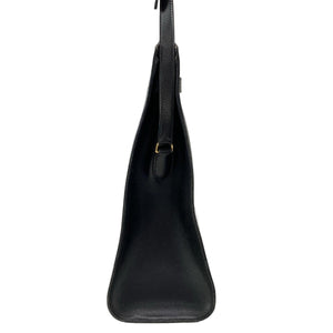 HERMES Kelly Sport GM Black Box Calf Circle X Shoulder Bag Pre-Loved