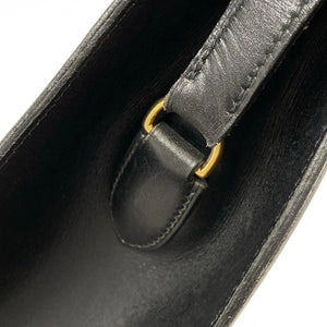 HERMES Kelly Sport GM Black Box Calf Circle X Shoulder Bag Pre-Loved