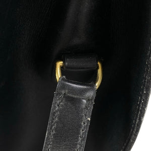 HERMES Kelly Sport GM Black Box Calf Circle X Shoulder Bag Pre-Loved