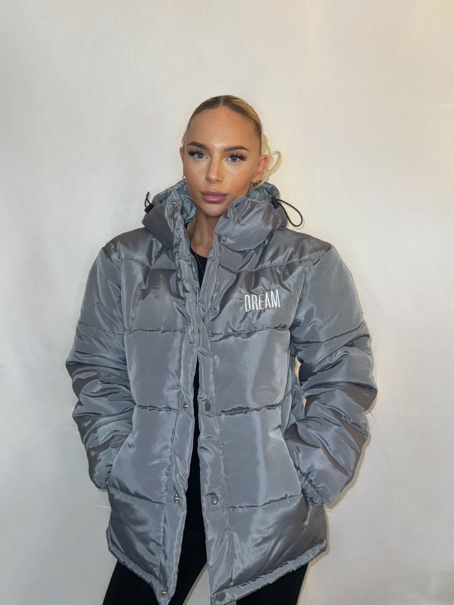 Unisex Grey Puffer Jacket – Winter Coat - DREAMWEAR