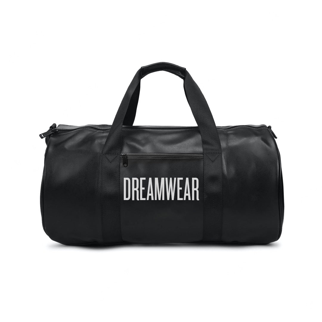 DREAMWEAR Black Classic Duffle Bag – Premium Travel & Gym Bag - DREAMWEAR